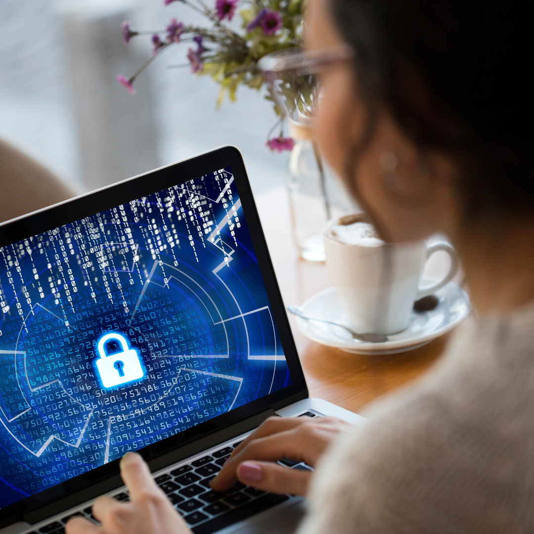Women working on cyber security